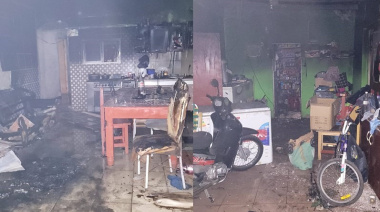 Policías sofocaron un incendio en una vivienda del Sur de la Capital
