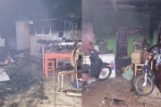 Policías sofocaron un incendio en una vivienda del Sur de la Capital