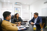 El intendente Barot gestiona mejoras sanitarias junto a la ministra de Salud provincial.