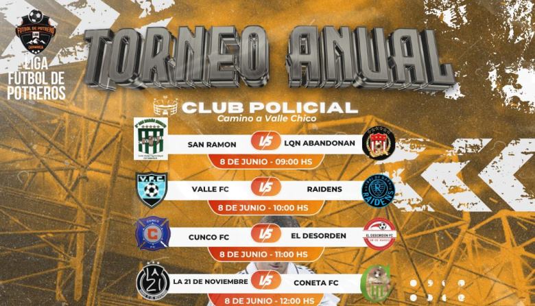 ¡Atención, listo el fixture de la Liga de Potreros!