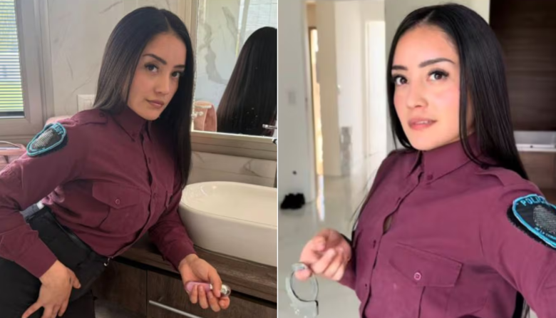 Una policía grabó videos en TikTok con el uniforme, desató un escándalo y la suspendieron