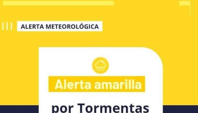 ⚠️Alerta amarilla por tormentas para Catamarca