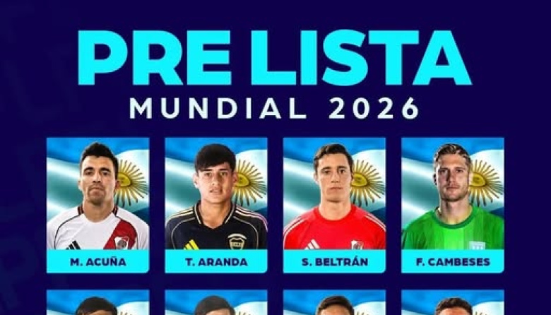 Estos son los futbolistas de la #LPF que integran la Prelista de la Selección Argentina para el Mundial 2026.