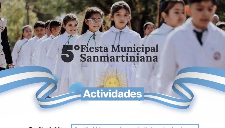 🎉🇦🇷 ¡Vivamos juntos la 5° Fiesta Municipal Sanmartiniana! 🇦🇷