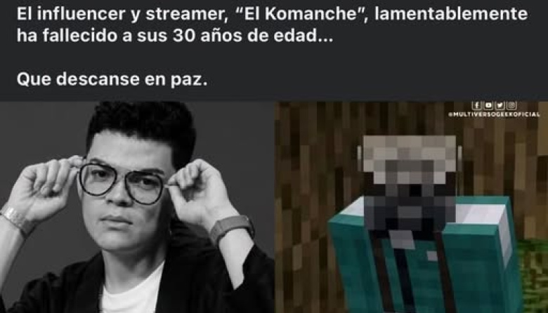 MURIÓ EL STREAMER EL KOMANCHE A LOS 30 AÑOS