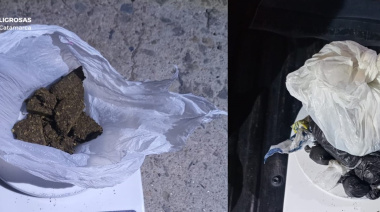 Tras una persecución detienen a dos jóvenes, secuestran droga, un teléfono celular y dos balanzas