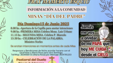 Misas por los padres fallecidos en el cementerio municipal