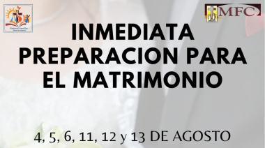Invitan a la Catequesis de preparación para el Matrimonio
