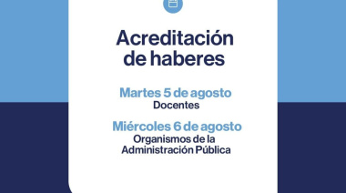 FECHAS DE ACREDITACIÓN DE HABERES DE LA ADMINISTRACIÓN PÚBLICA – JULIO 2025