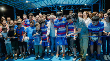 Inauguración oficial: la familia de El Auténtico ya disfruta de su nueva cancha multideportiva