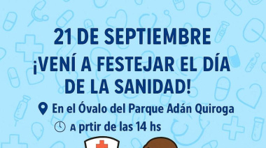 Invitación al festejo por el Día de la Sanidad en el Parque Adán Quiroga
