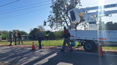 CUADRILLAS DE EC SAPEM Y DEL MUNICIPIO TRABAJAN TRAS EL ZONDA EN LOS ALTOS