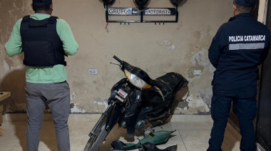 Policías recuperaron una motocicleta sustraída y aprehendieron al presunto autor del ilícito