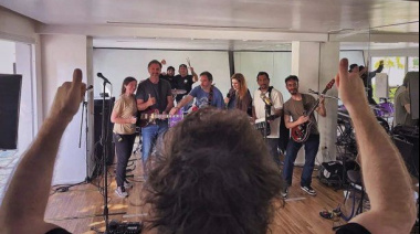 "La Banda Presidencial": Javier Milei ensayó para la presentación de su nuevo libro
