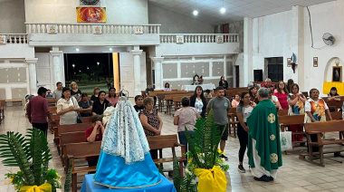 Misa y procesión en honor de la Virgen del Rosario