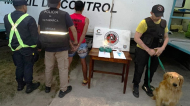 Detuvieron a un pasajero con cocaína y marihuana en un control en La Viña