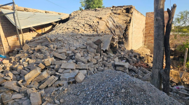 Explosión de garrafa destruye vivienda en Santa María