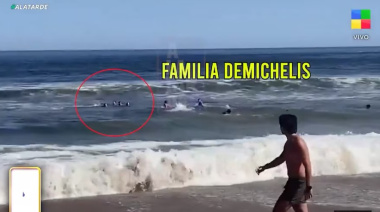 Martín Demichelis y sus hijos tuvieron que ser rescatados por los guardavidas en Punta del Este