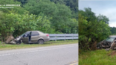 Un hombre resultó herido tras chocar contra un guardarraíl en la Ruta 38