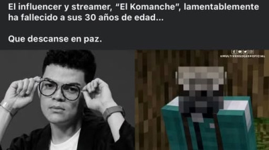 MURIÓ EL STREAMER EL KOMANCHE A LOS 30 AÑOS