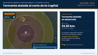 ⛈️ Tormenta aislada en desarrollo en la Sierra Ambato