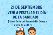 Invitación al festejo por el Día de la Sanidad en el Parque Adán Quiroga