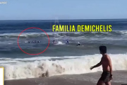 Martín Demichelis y sus hijos tuvieron que ser rescatados por los guardavidas en Punta del Este
