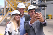 Karina Milei estuvo en Timbúes para inaugurar la planta de Dreyfus